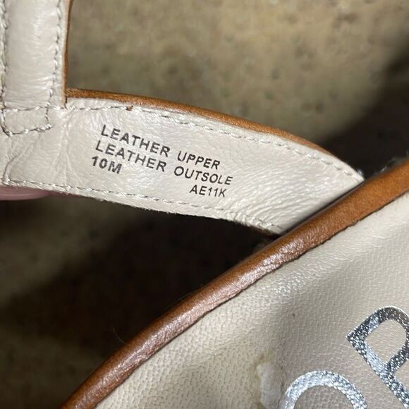 KORS Cognac Leather Jute Wrapped Platform Wedge Sandals 10 - Picture 6 of 11